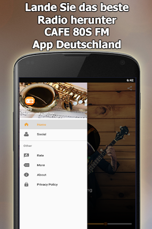 Radio CAFE 80S FM Online Kostenlos Deutschland Screenshot 2