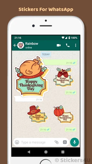 Thanksgiving Wishes Stickers Screenshot 3