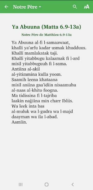 Chadian Arabic Lectionary Screenshot 2