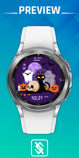 BFF73- Halloween Cat & Pumpkin Screenshot 0