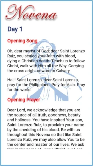 Saint Lorenzo Ruiz Devotion Screenshot 2