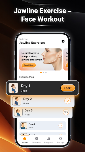 Jawline Exercises Home Workout Screenshot 0