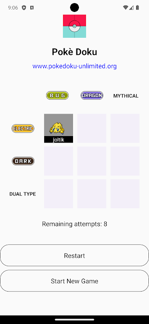 Pokedoku Unlimited Screenshot 1