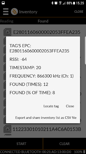 Nordic ID RFID Demo Screenshot 2