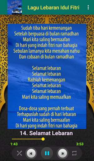 Lagu Lebaran Idul Fitri | Offline+Lirik+Ringtone Screenshot 3