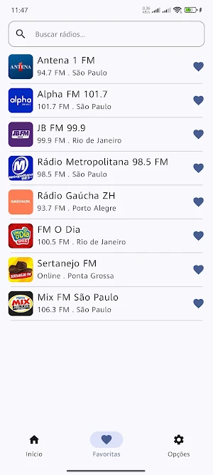 Rádios Brasil FM, AM, Online Screenshot 1
