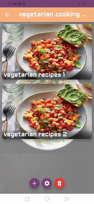 vegetarian cooking recipes Screenshot 2