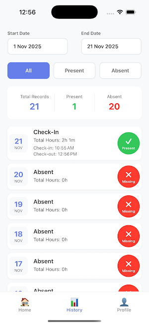 Saint HRMS Screenshot 2