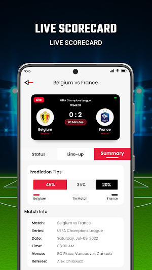 Live Football Score Soccer Screenshot 2