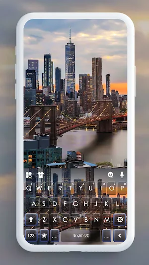 NYC Landscape Keyboard Background Screenshot 0