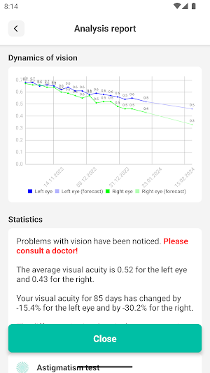 Eye Health Manager Screenshot 2