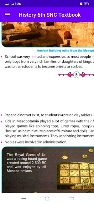 History Class 6th SNC Textbook Screenshot 2