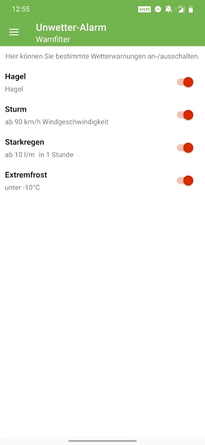 Unwetter-Alarm Screenshot 3