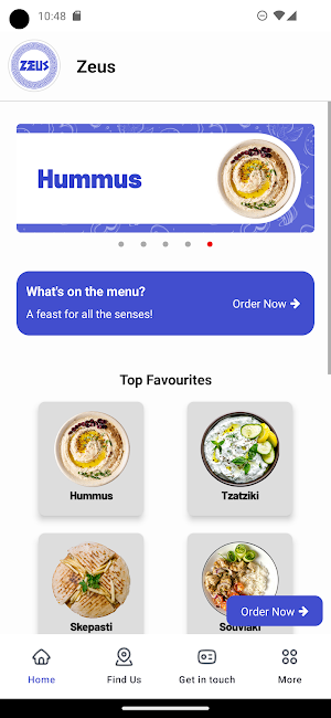 Zeus Greek Restaurant Screenshot 0