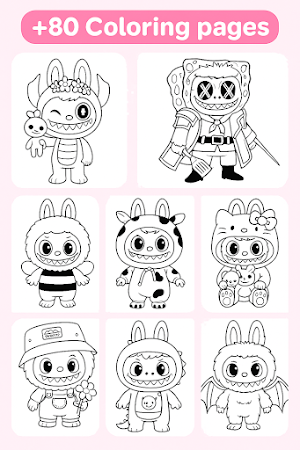 Labubu Coloring Games for Kids Screenshot 2