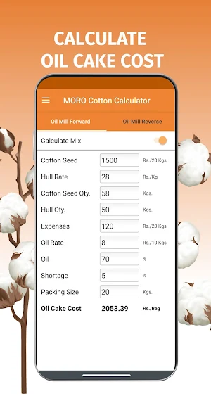 MORO Cotton Calculator Screenshot 3