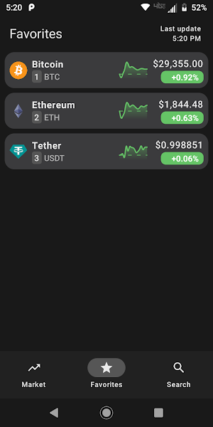 Crypto Rate Bitcoin Tracker Screenshot 2