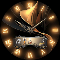 Golden Aura Analog Watch Face