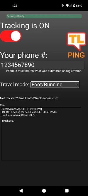 Trackleaders Ping Screenshot 2