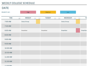 Free Office Schedules Templates Screenshot 1