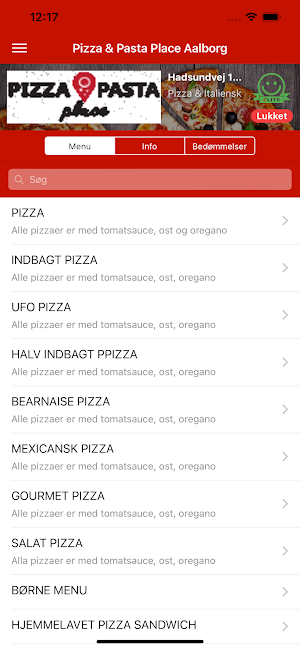 Pizza & Pasta Place Aalborg Screenshot 0