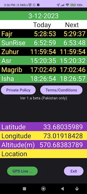 Prayer Times Screenshot 2