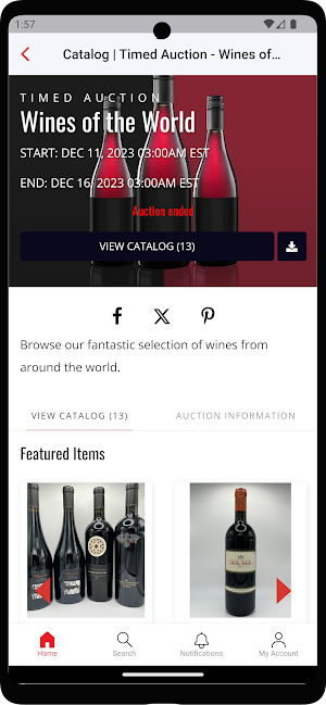 Griffin Wine Storage Screenshot 1