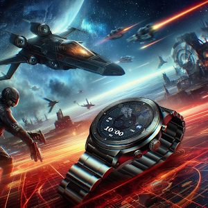 Galaxy War Wear OS Watch Face Screenshot 3