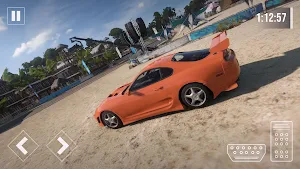 Driving Toyota Supra Car Game Screenshot 1