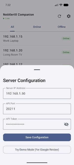 NetAlertX Companion Screenshot 1