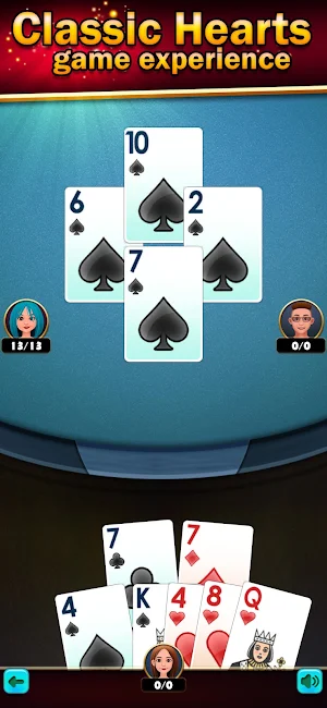Hearts Classic Card Offline Screenshot 0