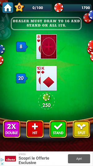 BlackJack 21 Free Screenshot 2