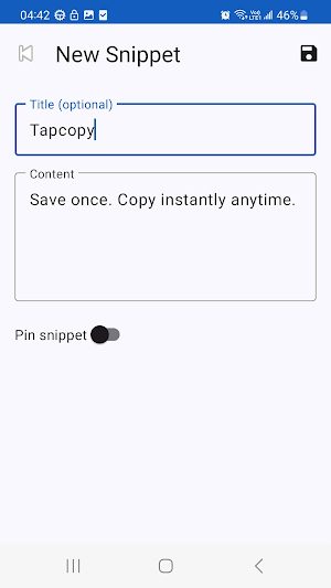 TapCopy TapPaste Screenshot 2