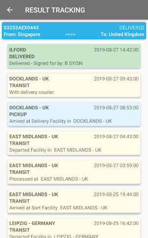 JET Tracking App Screenshot 1