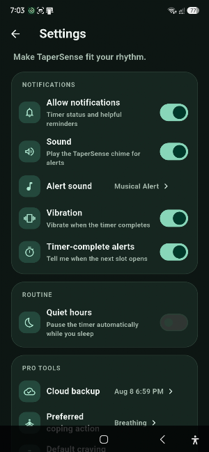 TaperSense Screenshot 2