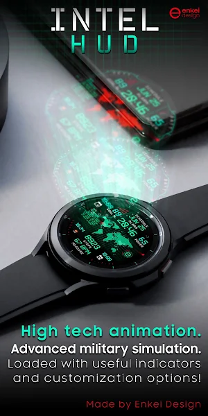 INTEL HUD animated watch face Screenshot 1