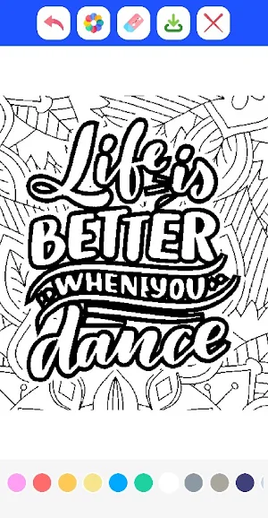 Graffiti Quotes Coloring Book Screenshot 2