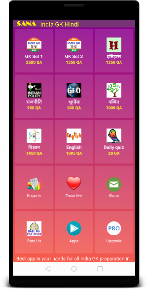 India GK (Hindi) Screenshot 0