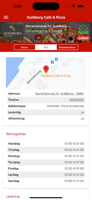 Guldborg cafe & pizza Screenshot 1