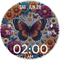 Flower Butterfly WatchFace