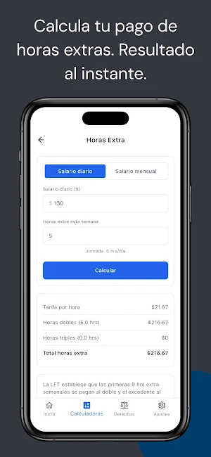 Overtime Calculator Screenshot 2