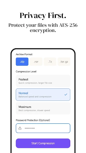 ZipArchiver: Unzip RAR 7Z Zip Screenshot 2