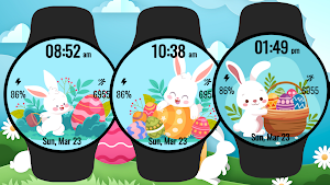 Floral Easter Glow Watch Face Screenshot 3