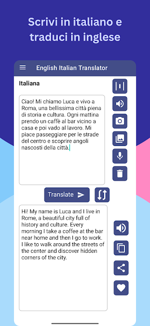 English to Italian Translator Screenshot 2