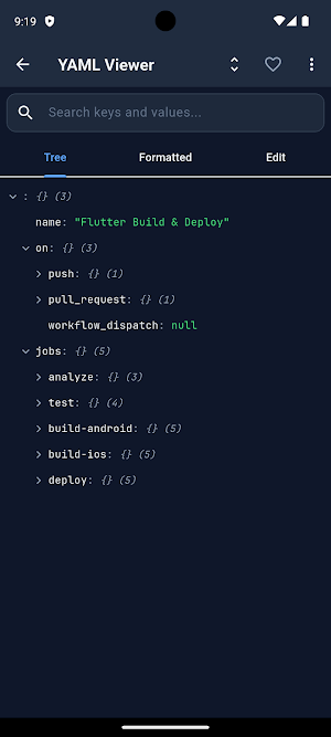 YAML / YML Viewer & Editor Screenshot 3