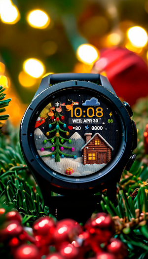 Christmas Digital Watch Face Screenshot 1