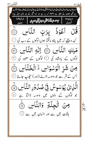 Surah Nas + Urdu Screenshot 0