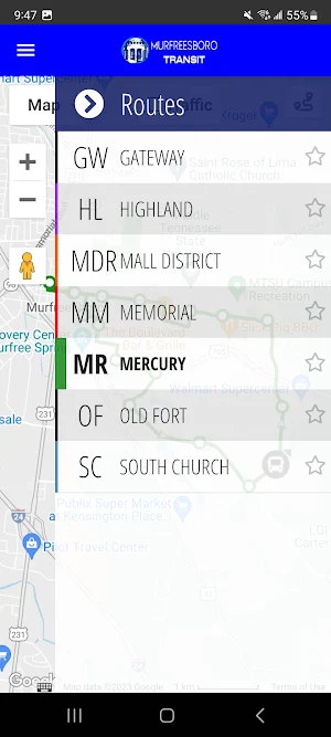 Murfreesboro Transit Screenshot 2