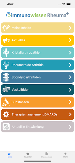 Rheuma+ immunowissen Screenshot 0