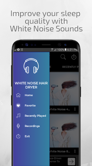 White Noise Hair Dryer Sleep Screenshot 0